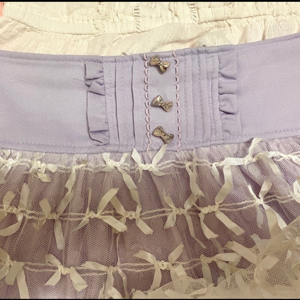 💜Liz Lisa CottageCore Babydoll Coquette Mini skirt skort White Top Skirt Set✨ - Picture 6 of 9